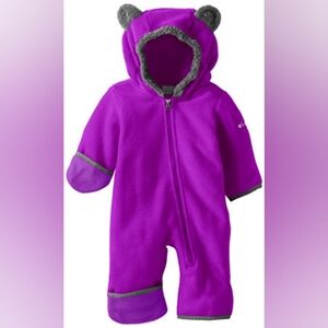 Columbia Bear baby bunting suit 6-12 months fleece